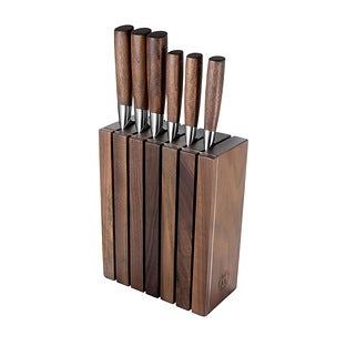 Schmidt Brothers Delta Knife Block Brown Set of 7