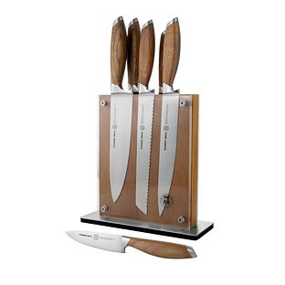 Schmidt Brothers Zebra Wood 7-Pc. Knife Block Set - Brown