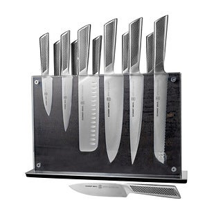 Schmidt Brothers Gridiron Knife Block Silver Set of 14