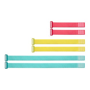 154906 0.5 in. Nylon Cinch Strap, Assorted Color - Pack of 6