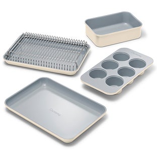 Caraway Home Mini Bakeware Set W/ Storage Sage Set of 6-pc