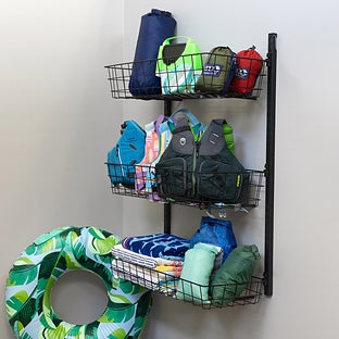 StoreYour Adjustable G Basket Wall Storage System - Black powder coated steel