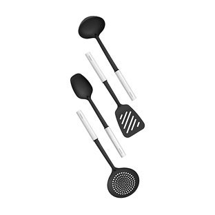 Brabantia Nonstick 4-Pc. Kitchen Utensils Set - Silver/black