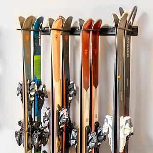 StoreYour Snowbasin Ski Storage Rack Black Set of 8 Pair