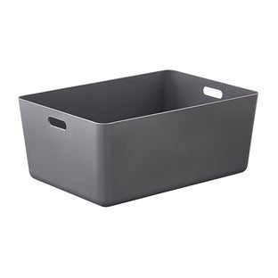 The Container Store® Terra Recycled Plastic Large Deep Bin Ecru White