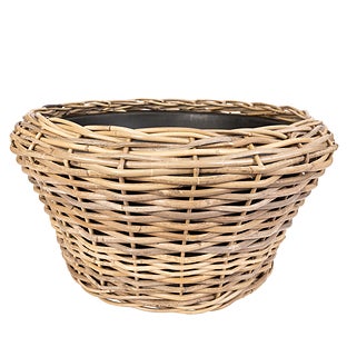 Artifacts Trading Company Round Cone Planter with Plastic Insert - Brown