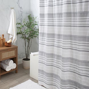 Photos - Shower Curtain MODA Harmony  Grey/White 72" sq. 
