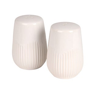 Ribbed Salt & Pepper White Set of 2