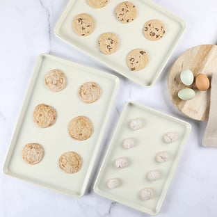 Martha Stewart® 13/15/17 in. Gallen Non-Stick Steel Cookie Sheet Linen Set of 3