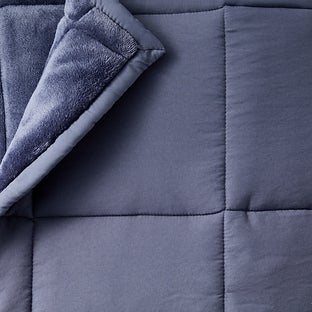 Calvin Klein Twin XL 5-Pc. Reversible Plush Comforter Set Blue