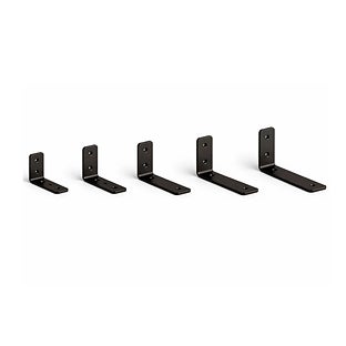 StoreYour 4" DIY Home Wall Shelf Brackets Black Set of 6-Pack