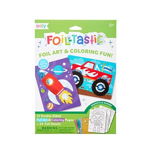 OOLY Ooly Foil Art Kit with 12 Double-Sided Pages and 24 Foil Sheets