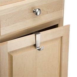 iDesign Forma 3-1/4 in. L Brushed Nickel Silver Stainless Steel Small Over the Cabinet Hook 1 pk