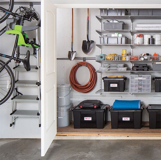 Platinum Elfa Garage Storage Station