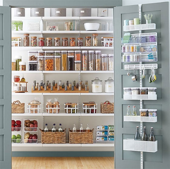 Custom Kitchen Walk-In Pantry Shelving Systems