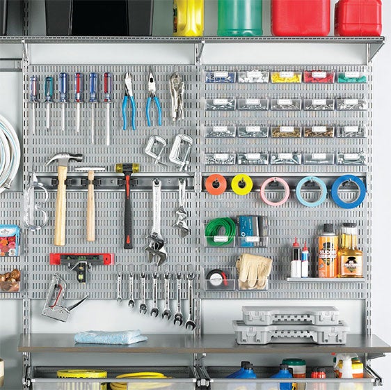 Kitchen & Garage Pegboard Organizers Elfa Utility Board Solutions
