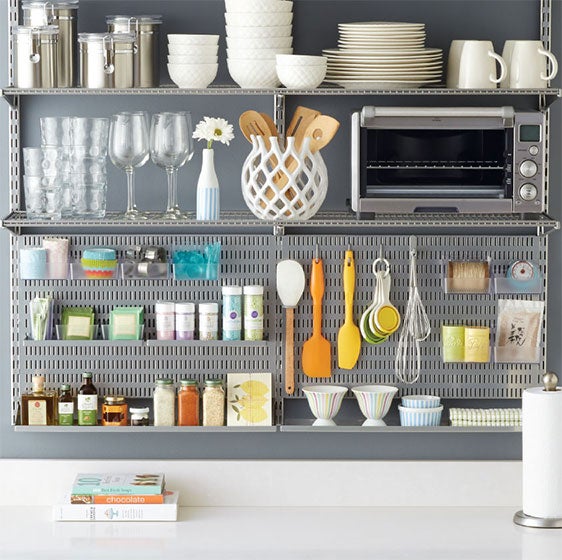 Kitchen & Garage Pegboard Organizers Elfa Utility Board Solutions