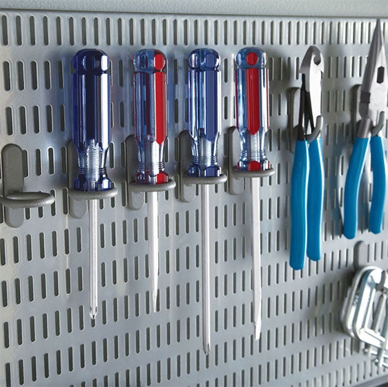 Hooks Kitchen & Hooks Garage Pegboard Organizers Elfa Utility Board