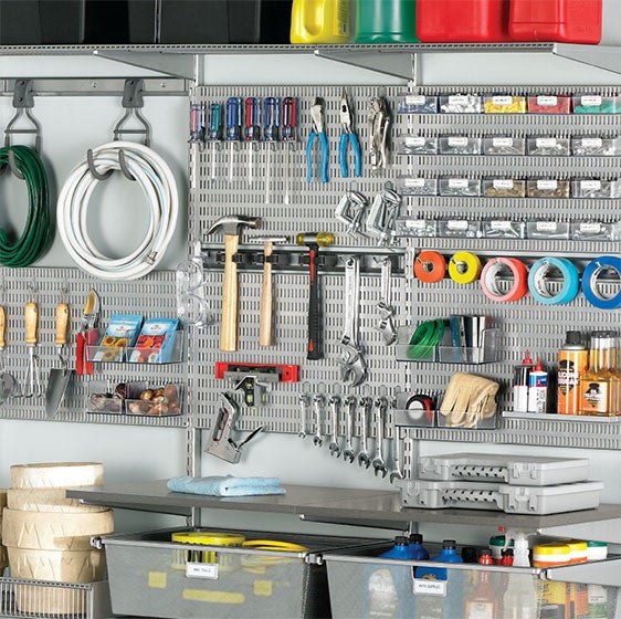 Kitchen & Garage Pegboard Organizers Elfa Utility Board Solutions