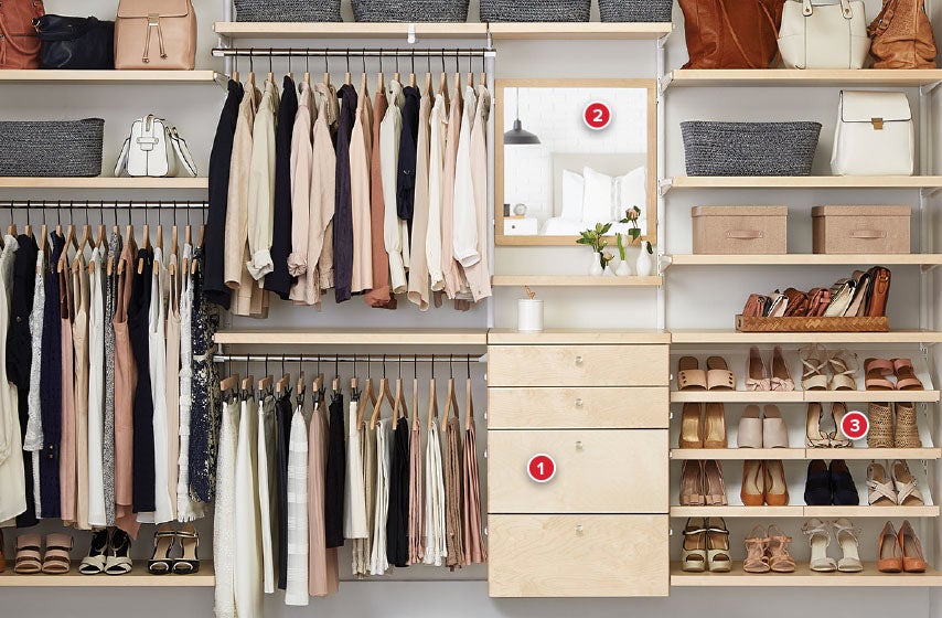 Birch elfa décor Reach-In Closet