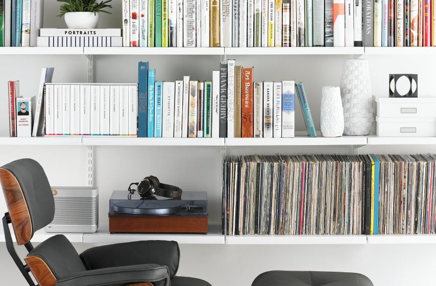 White Elfa Décor Bookshelf
