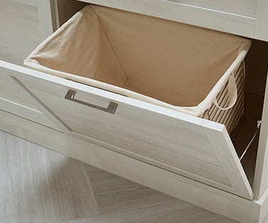 built in pull out close clothes hamper
