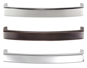 custom closet curve brushed nickel, oil rubbed bronze and chrome metal pulls
