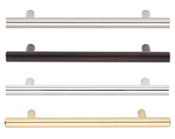 custom closet bar brushed nickel, oil rubbed bronze, chrome metal pulls and brass metal pulls