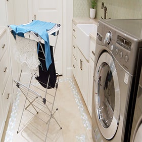 Polder 2Tier MeshTop Clothes Drying Rack The Container Store