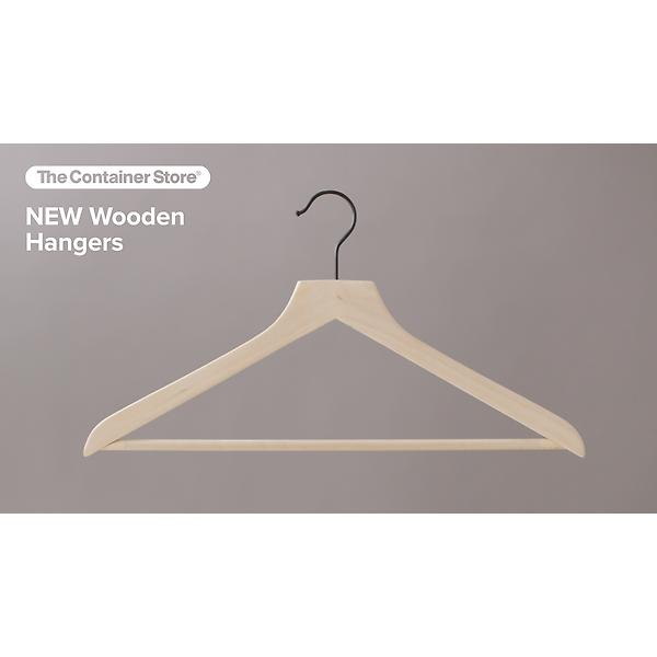 The Container Store Wooden Trouser Hanger with Foam Bar