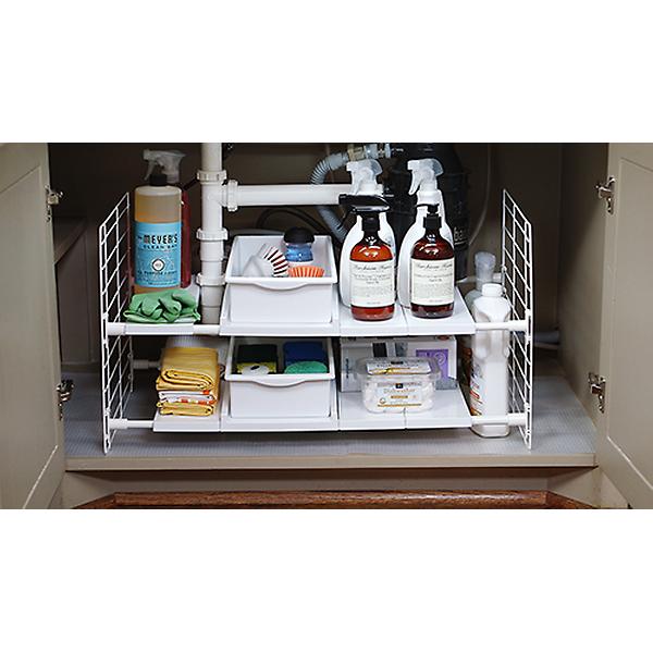 Kitchen Cabinet Basket Organizers, Slide Out Plastic Storage Drawers, Under  Sink, Cabinet Organizer, Sliding Drawer For Kitchen, Bathroom Undersink(wh