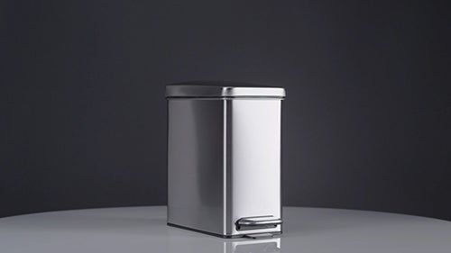 simplehuman Stainless Steel 2.6 gal. Profile Step Trash Can